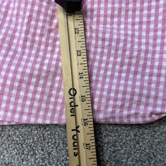 Zara Skirt Womens Small Pink Gingham Check Wrap Asymmetric Mini Lined High Waist - Picture 7 of 14